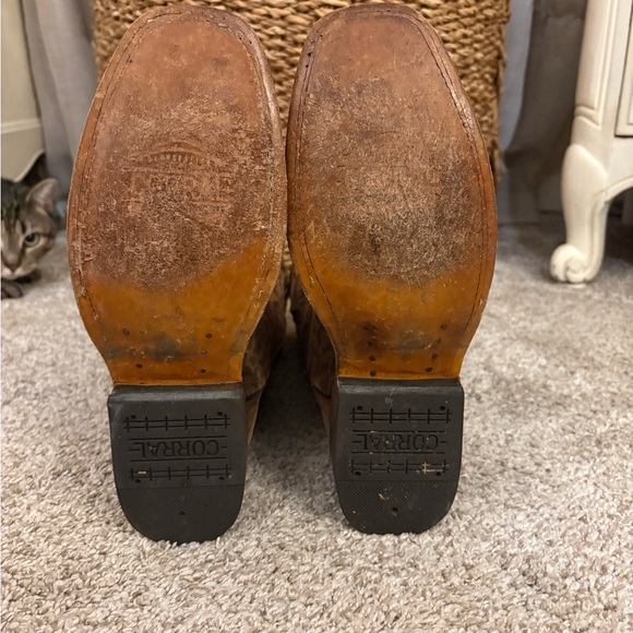 Corral Leopard Brown and Tan Cowboy Boots - Picture 4 of 6